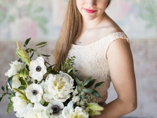 White Flowers, Anemones, Peonies, Queen Annes Lace, Bunny Grass, Maiden Hair, Italian Ruscus, Tulips